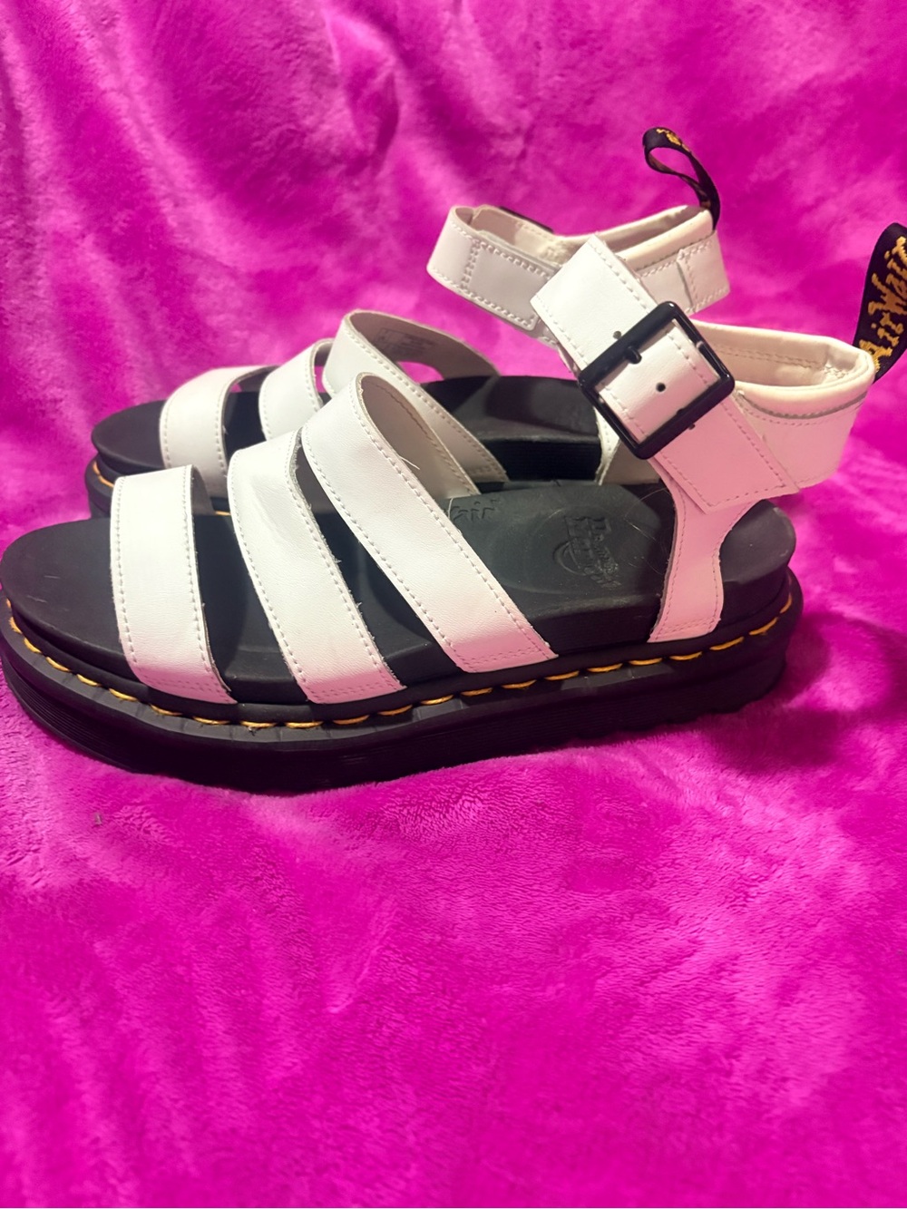 Women’s Dr Marten White Platform Strappy Sandals
